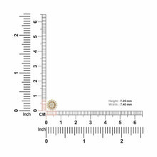 18K Solid Gold Flower Diamond Nose Pin Triple C Diamond's 