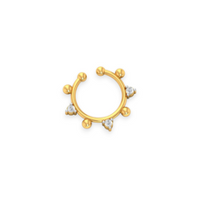 18K Solid Gold Unique Diamond Septum - Triple C Diamond's