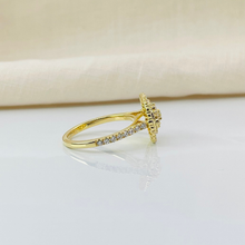 Floral Design 14K Solid Gold Diamond Ring For Everyday Jewelry