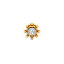 18k gold flat back nose stud