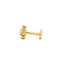 18k gold flat back nose stud