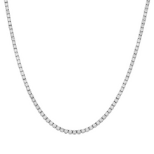 2.00 MM 14K Solid Gold Diamond Tennis Necklace 5.25 Ctw - 6.75 Ctw