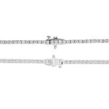 2.60 MM 14K Solid Gold Prong Setting Tennis Necklace  9.50 Ctw - 13.50 Ctw