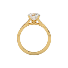 2 to 3 CT Twisted Band 14K Solid Gold Solitaire Round Diamond Engagement Diamond Ring