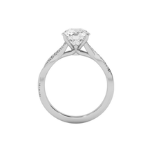 2 to 3 CT Twisted Band 14K Solid Gold Solitaire Round Diamond Engagement Diamond Ring