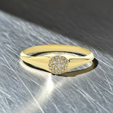 Cluster Diamond 14K Solid Gold Ring For Women