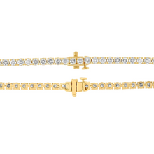 3.00 MM 14K Solid Gold Prong Setting Tennis Necklace 14.00 Ctw - 18.00 Ctw