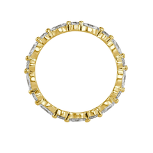 Marquies and Round Cut 14K Solid Gold Diamond Eternity Band