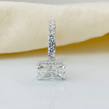 3 to 5 Carat Radiant Cut Curved style Side Band 14K Solid Gold Engagement Ring