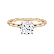 14K Solid Gold 4 Prong Round Cut Solitaire Diamond Ring - IGI Certified