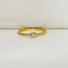 Marquis Cut Twisted Band 14K Solid Gold Everyday Fashion Diamond Ring