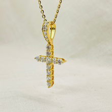 1.00 Carat 14K Solid Gold Cross Pendant For Everyday Blessing
