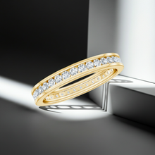Channel Setting 14K Solid Gold Diamond Full Eternity Band