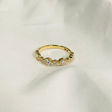 Antic Bezel 14K Solid Gold Diamond Wedding Ring Band