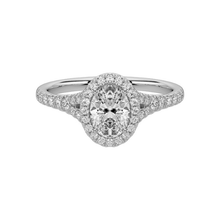 Elegant Oval Cut Surrounding Halo 14K Solid Gold Engagement Ring 2.00 to 4.00 Carat