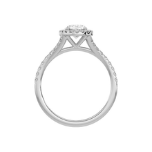 Elegant Oval Cut Surrounding Halo 14K Solid Gold Engagement Ring 2.00 to 4.00 Carat