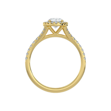 Elegant Oval Cut Surrounding Halo 14K Solid Gold Engagement Ring 2.00 to 4.00 Carat