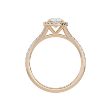 Elegant Oval Cut Surrounding Halo 14K Solid Gold Engagement Ring 2.00 to 4.00 Carat