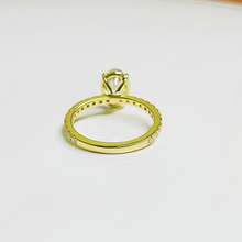 2 to 4 Carat Oval Cut Pave Setting 14K Solid Gold Solitaire Diamond Engagement Ring