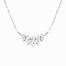 Graduated Marquis 14K Solid Gold 5 Lab Grown Diamond Marquis Necklace
