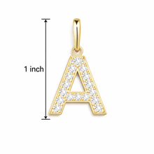 Diamond Initial Pendant 14K Solid Gold For Everyday Personalised Jewelry Gift