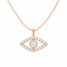 Diamond Evil Eye Necklace in 14K Solid Gold – Everyday Protection Pendant