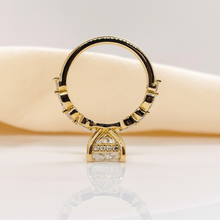 Elegant Radiant Cut Hidden Halo Marquise Band 14K Solid Gold Diamond Engagement Ring 2 to 4 Carat