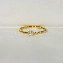 Marquis Cut Twisted Band 14K Solid Gold Everyday Fashion Diamond Ring