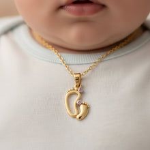 14K Solid Gold Mother-Baby Pendant