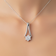 14K Solid Gold Hanging Star Diamond Necklace