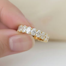 Customized 1.00 CT. Oval Cut Diamond 14K Solid Gold 3/4 Eternity Wedding Band
