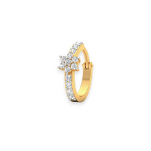 18K Solid Gold Wedding Special Diamond Nose Ring for wedding
