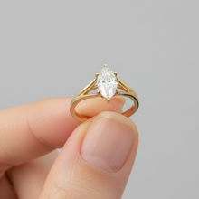 2.00 Carat Marquise Cut Diamond 14K Solid Gold Solitaire Engagement Ring