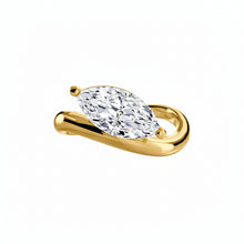 The Wave 14K Solid Gold Marquise Cut Solitaire Diamond Ring 1 to 3 Carat