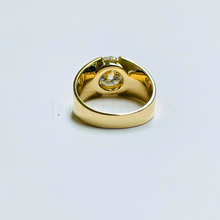 1 to 3 Carat Round Cut Broad Band 14K Solid Gold Solitaire Diamond Engagement Ring