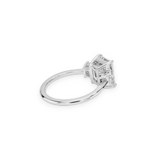 14K Solid Gold 3 Stone Radiant Cut Diamond Engagement Ring IGI Certified