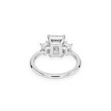 14K Solid Gold 3 Stone Radiant Cut Diamond Engagement Ring IGI Certified