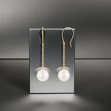 South Sea Pearl Drop Earrings 14K Solid Gold 8.00 MM