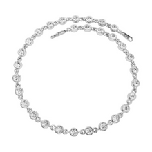 14K Solid Gold Bezel Link Setting Tennis Bracelet