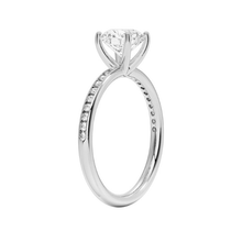 Channel Setting Band Solitaire Diamond 14K Solid Gold Engagement Ring IGI Certified