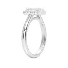 Emerald Cut Halo Style 14K Solid Gold Diamond Ring IGI Certified