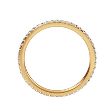 0.50 ctw 14K Solid Gold Pave Setting Full Eternity Ring For Women