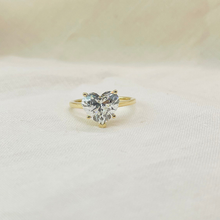 Classic Heart Shape Solitaire Diamond 14K Solid Gold Engagement Ring