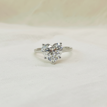 Classic Heart Shape Solitaire Diamond 14K Solid Gold Engagement Ring