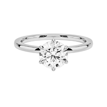 Hidden Halo 14K Solid Gold Round Cut Diamond Engagement Ring for Women IGI Certified