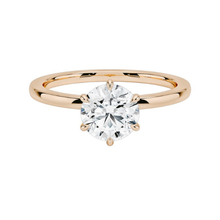 Hidden Halo 14K Solid Gold Round Cut Diamond Engagement Ring for Women IGI Certified