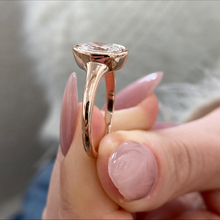 Oval Cut Diamond Bezel Setting 14K Solid Gold Solitaire Ring For Women