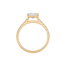 2 Carat Pear Shape Cathedral Setting 14K Solid Gold Diamond Engagement Ring