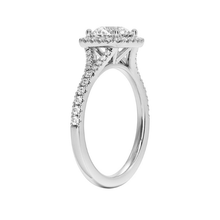 14K Solid Gold Round Square Halo Diamond Engagement Ring IGI Certified